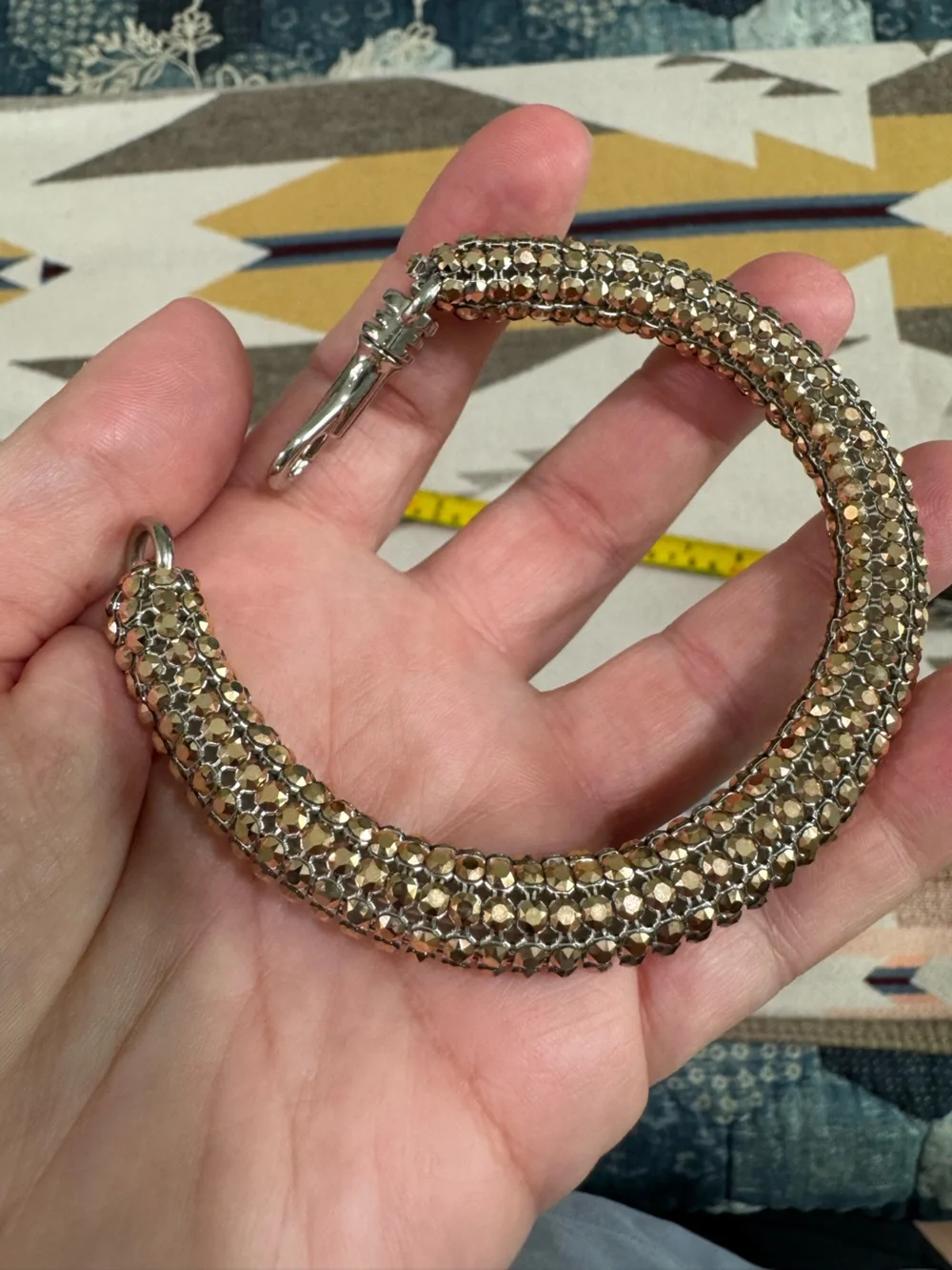 Atelier Swarovski by Christopher Kane Single Bolster Bracelet Champagne Gold